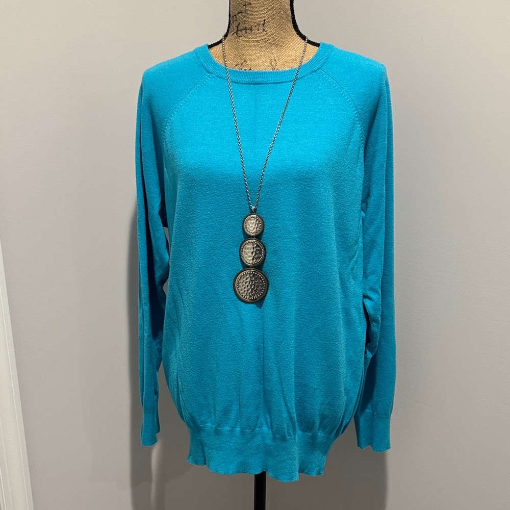 Torrid Dark Aqua Long Sleeve Sweater